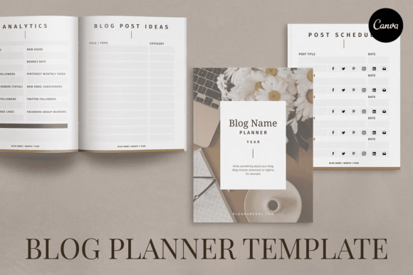 Download Blog Planner Template Canva - Premium Resources