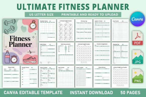 Download Editable Ultimate Fitness Planner - Fitness Collection